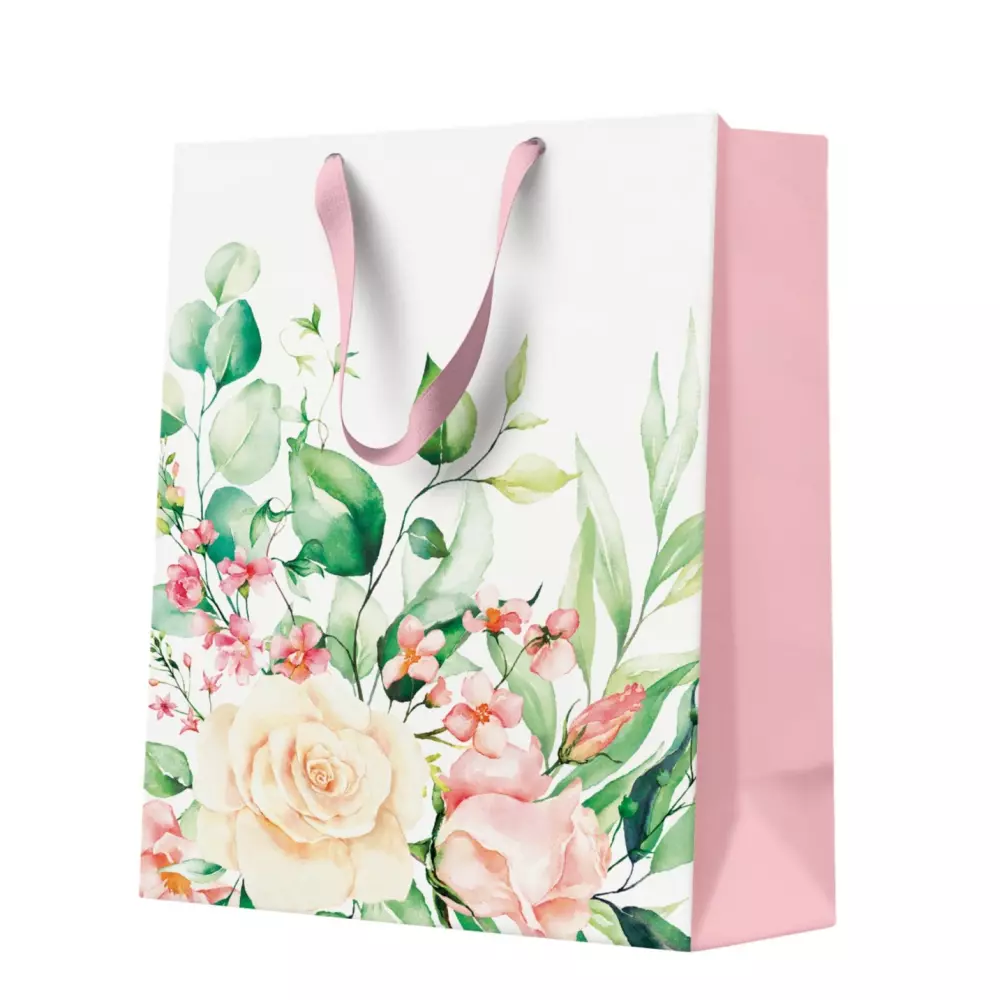 Torebka prezentowa Floral Moments, średnia - Papiernicze i szkolne